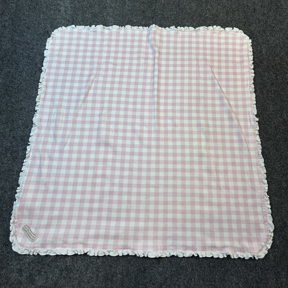 Beaufort Bonnet Company Pink Plaid Baby Blanket Ruffle Edge 100% Pima Cotton